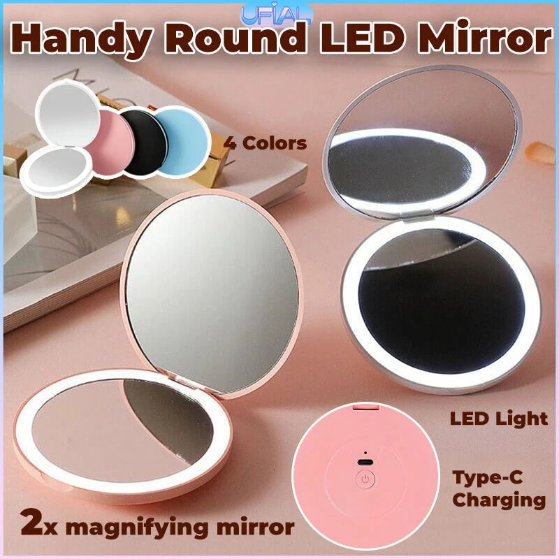 Rechargeable Compact Mirror with LED Light