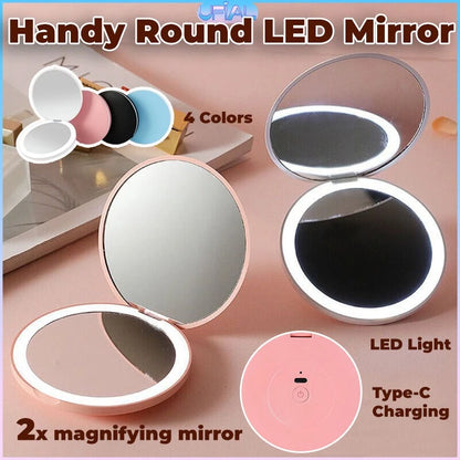Rechargeable Compact Mirror with LED Light