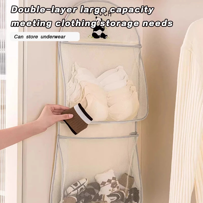 Multi-Layer Hanging Mesh Storage Bag