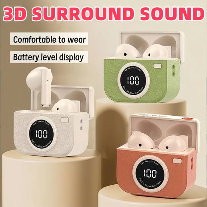 Waterproof Retro Hi-Fi Wireless Bluetooth Earphones with Noise Cancelling