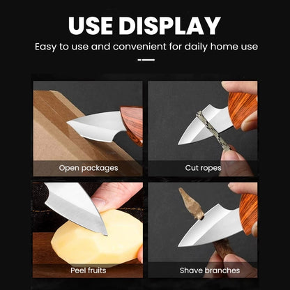 MINI WOODEN POCKET KNIFE 3PCS SET
