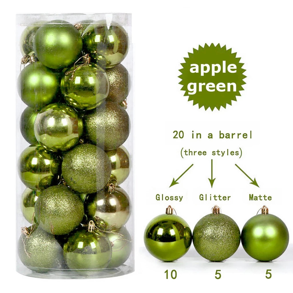 20pcs Set Christmas Balls Ornaments
