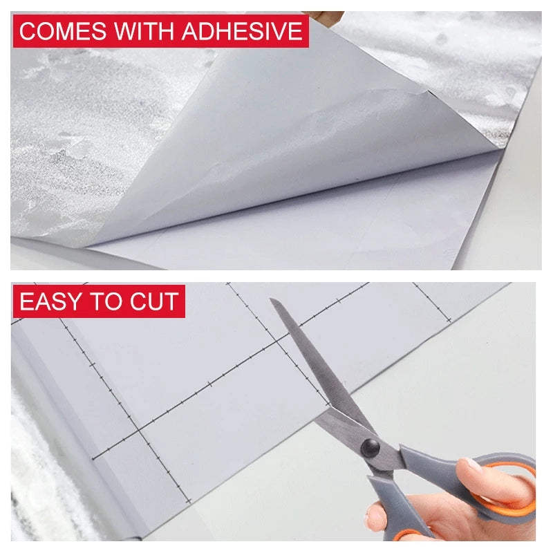 Kitchen Aluminum Foil Wallpaper