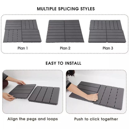 PVC Interlocking Floor Decking Tiles