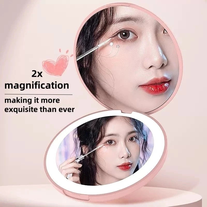 Rechargeable Compact Mirror with LED Light
