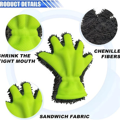 Five-Finger Microfiber Car Wash Glove