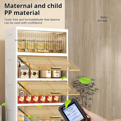 Foldable Multi-Layer Storage Organizer Cabinet