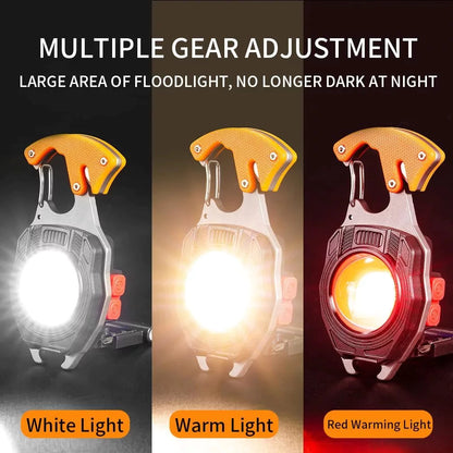 Multifunctional USB Rechargeable LED Keychain Flashlight