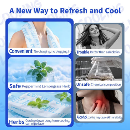 LunaVi Care Ice Cooling Wipes for Instant Heat Relief