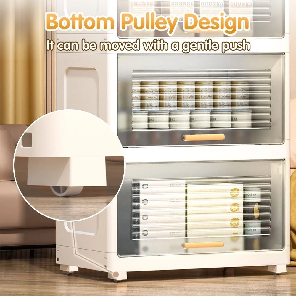 Foldable Multi-Layer Storage Organizer Cabinet