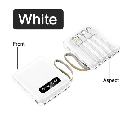 20000mAh Fast Charging Power Bank with Multifunctional Cable & LED Light