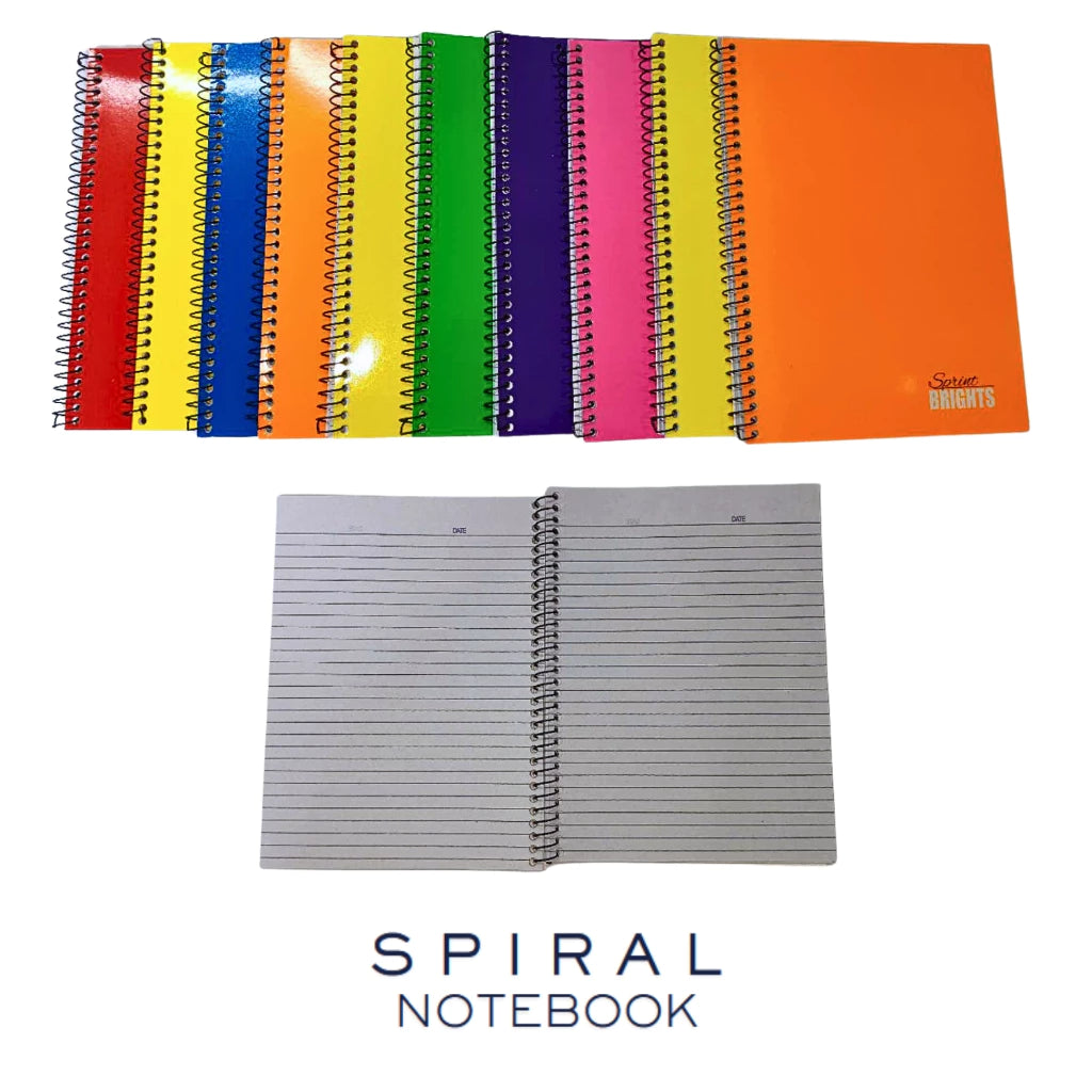 10pcs Assorted Color Writing-Yarn-Spiral All Level Notebook Set