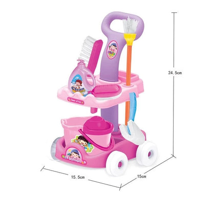Children's Mini Cleaning Car Trolley Set