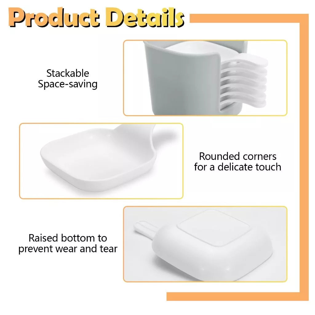 6-piece Stackable Plastic Sauce Dish Set with a Storage Box