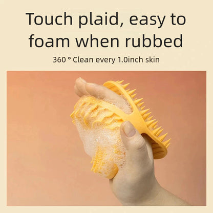 Double-Sided Silicone Bath Scrubber for Head & Body