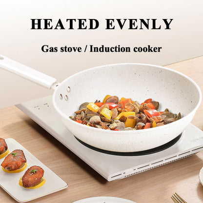 Maifanite Material White Non-Stick Frying Pan