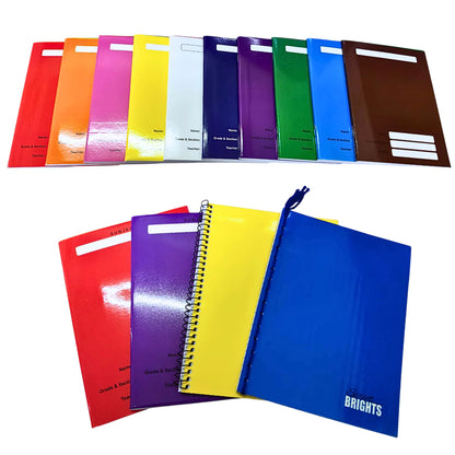 10pcs Assorted Color Writing-Yarn-Spiral All Level Notebook Set