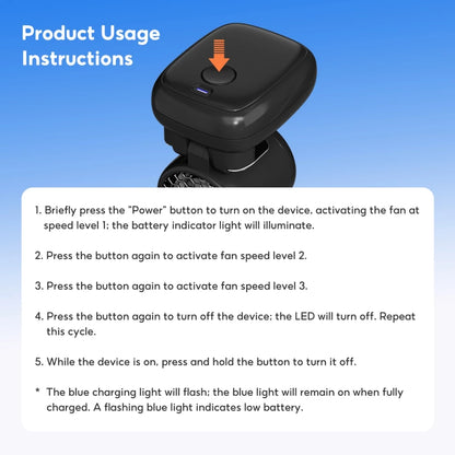 Mini Clip On Fan for Hat and Clothes