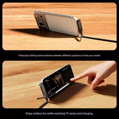 Angled Fast Charging Cable with Phone Stand