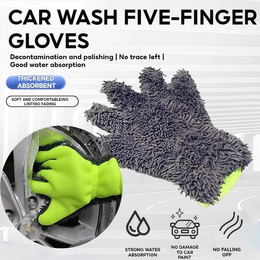 Five-Finger Microfiber Car Wash Glove