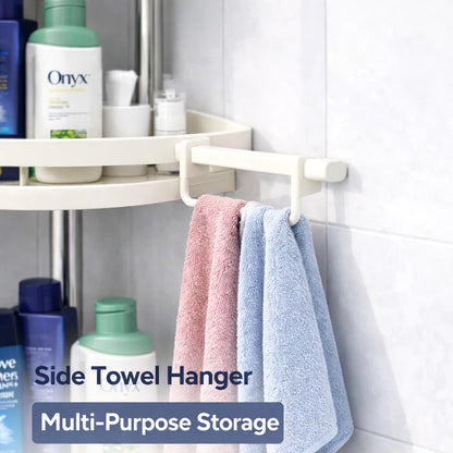 Adjustable 4-Tier Telescopic Bathroom Corner Shelf