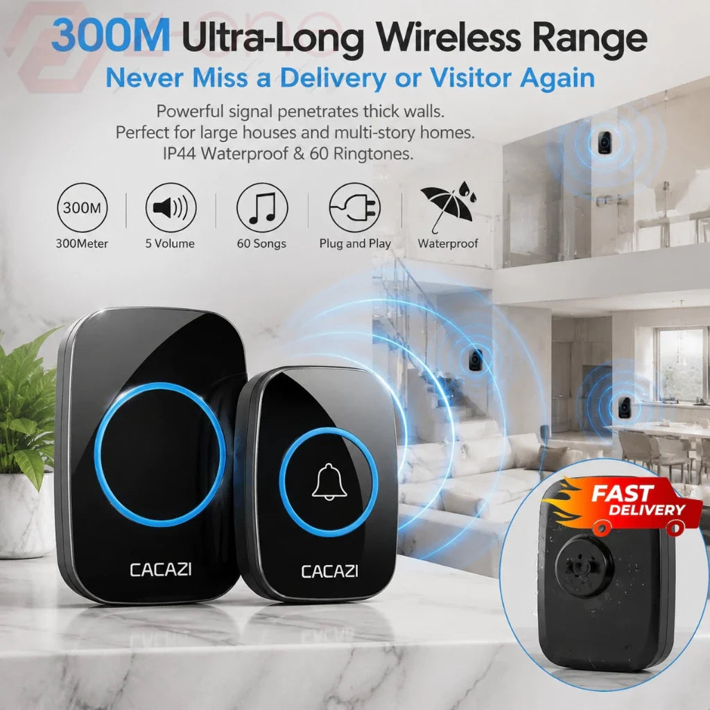 CACAZI Smart Wireless Doorbell