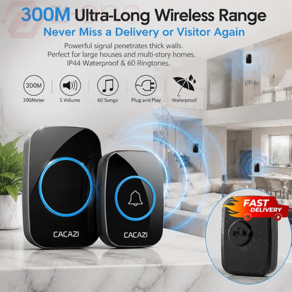 CACAZI Smart Wireless Doorbell