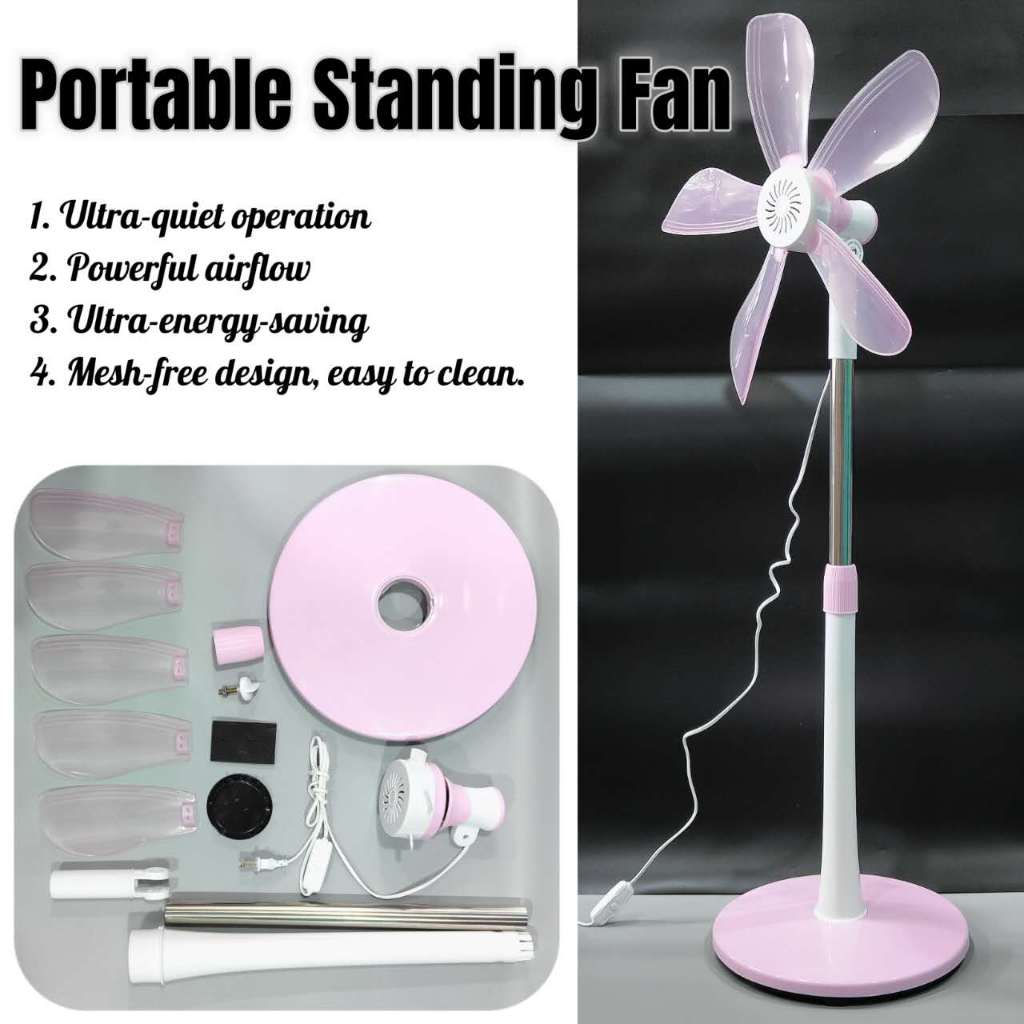 5-Blade Portable Adjustable Standing Fan