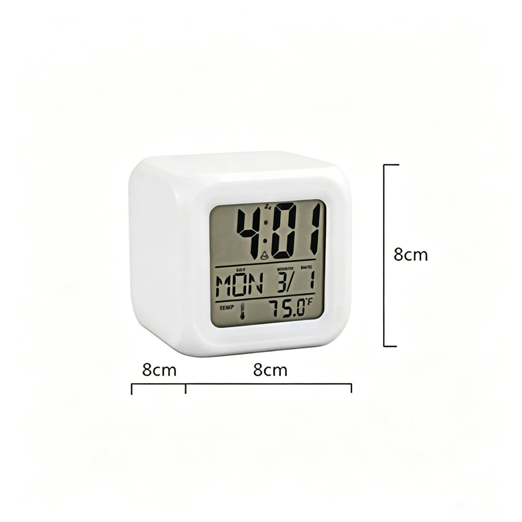7-Color Glowing LED Digital Alarm Clock