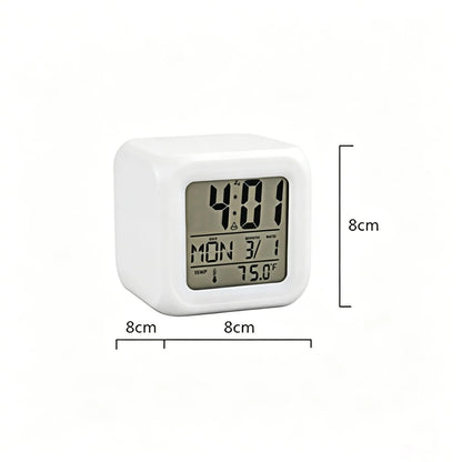 7-Color Glowing LED Digital Alarm Clock