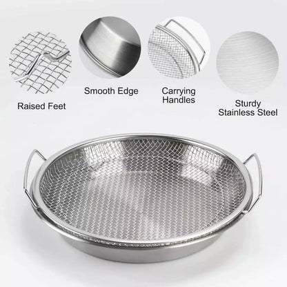 2-in-1 Stainless Steel Oil Drainer with Tray