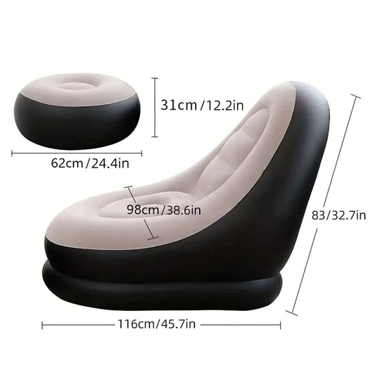 Inflatable Lounge Chair with Foot Stool