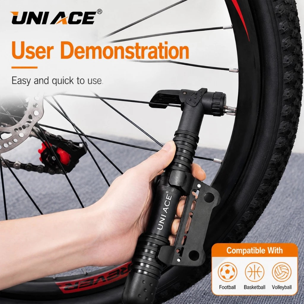 Portable Mini Bike Pump with Bracket