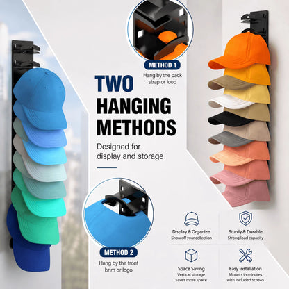 Wall Mounted Baseball Cap Organizer