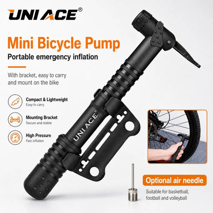 Portable Mini Bike Pump with Bracket