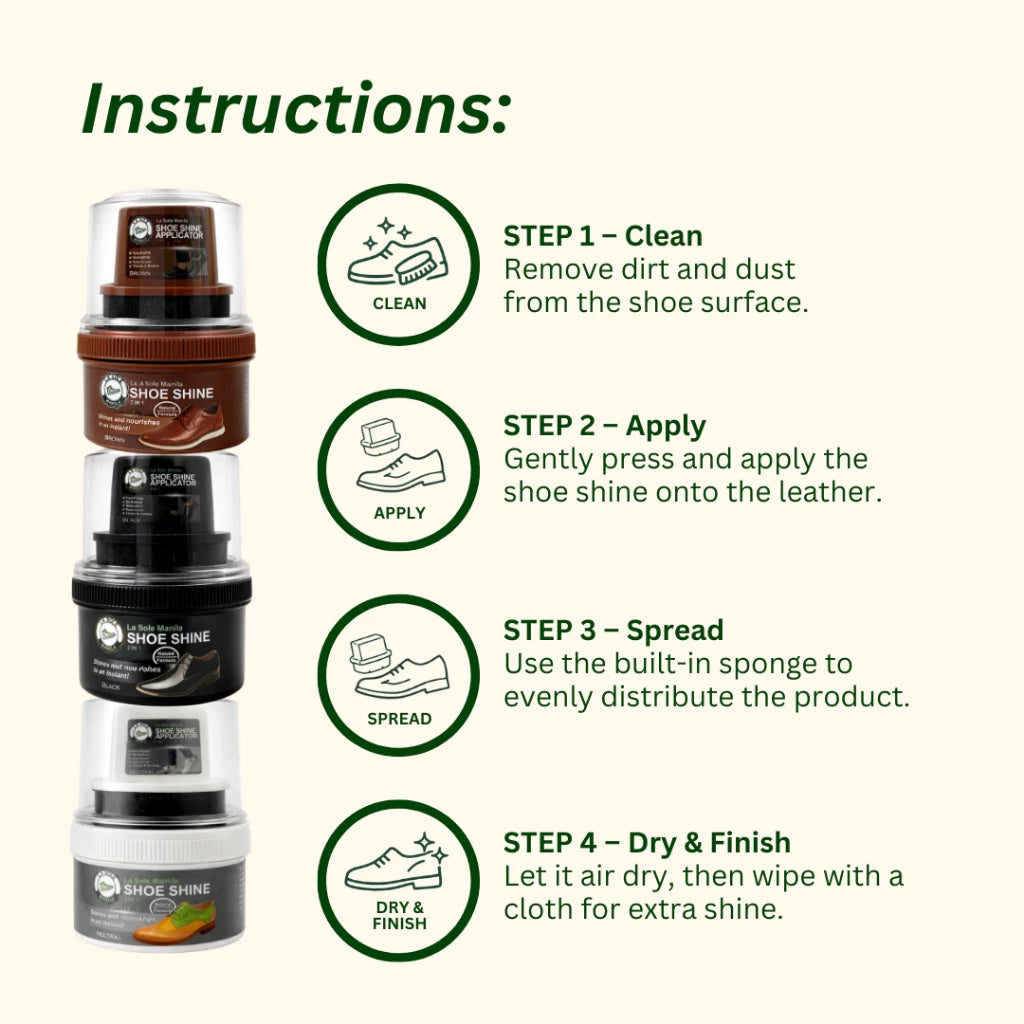 LA SOLE MANILA Shoe Shine with Applicator
