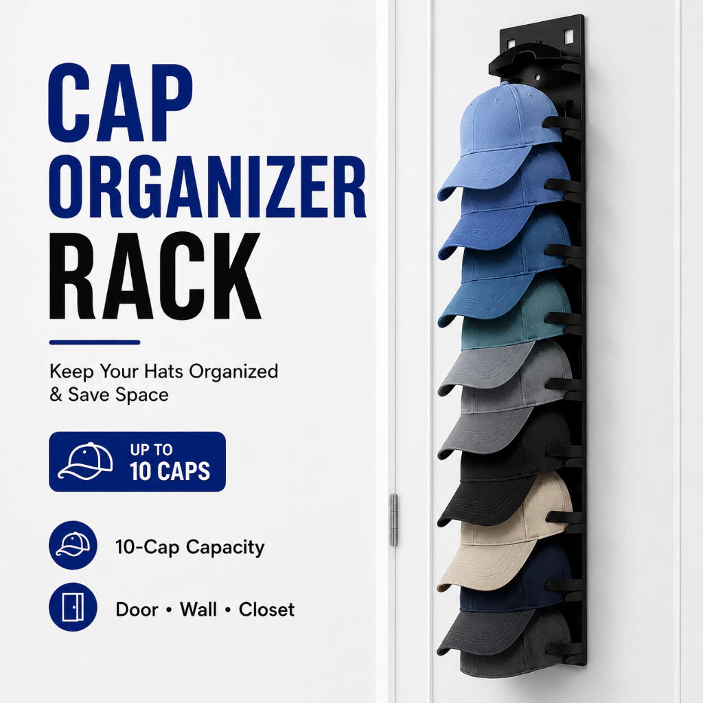 Wall Mounted Baseball Cap Organizer