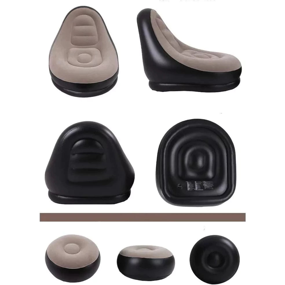 Inflatable Lounge Chair with Foot Stool