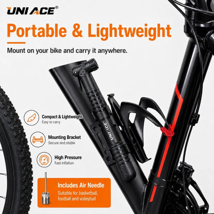 Portable Mini Bike Pump with Bracket
