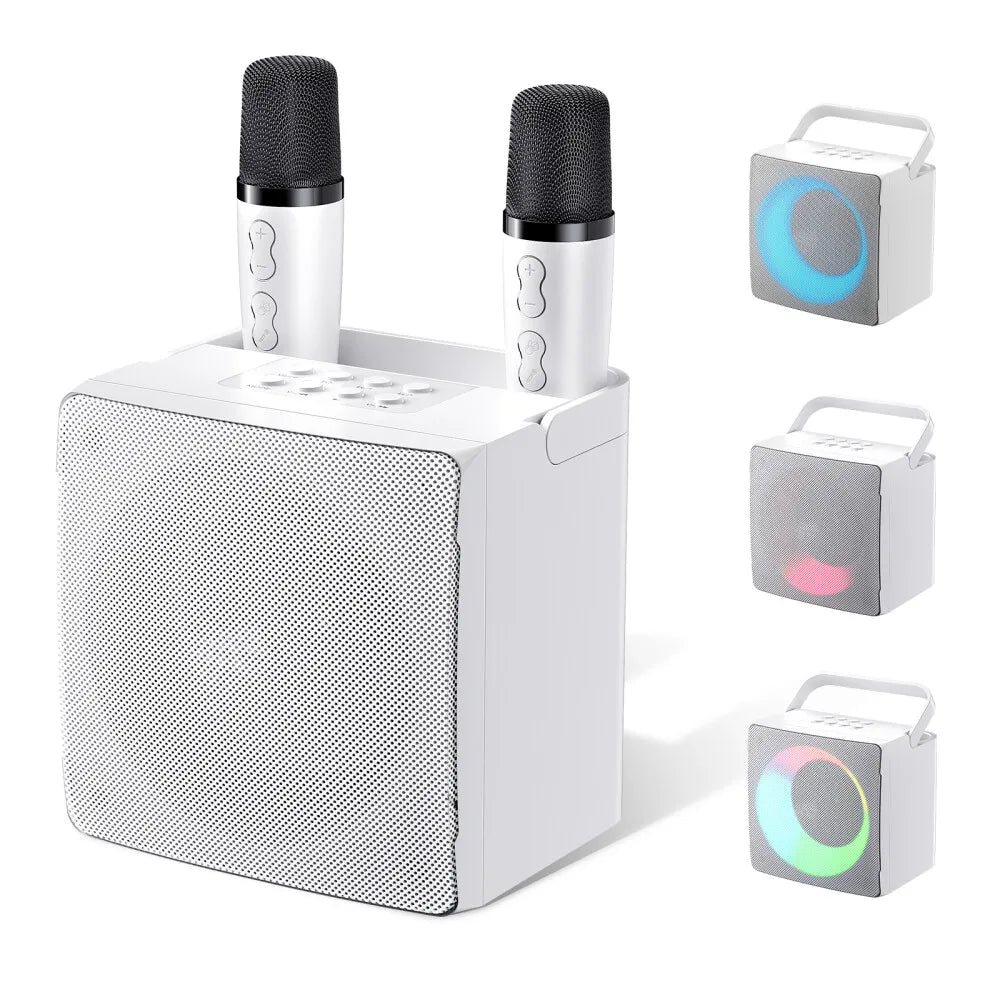 Bluetooth Speaker Karaoke with Dual Wireless Microphone