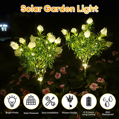 Solar Powered Gardenia Flower Lights