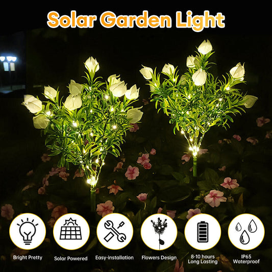 Solar Powered Gardenia Flower Lights