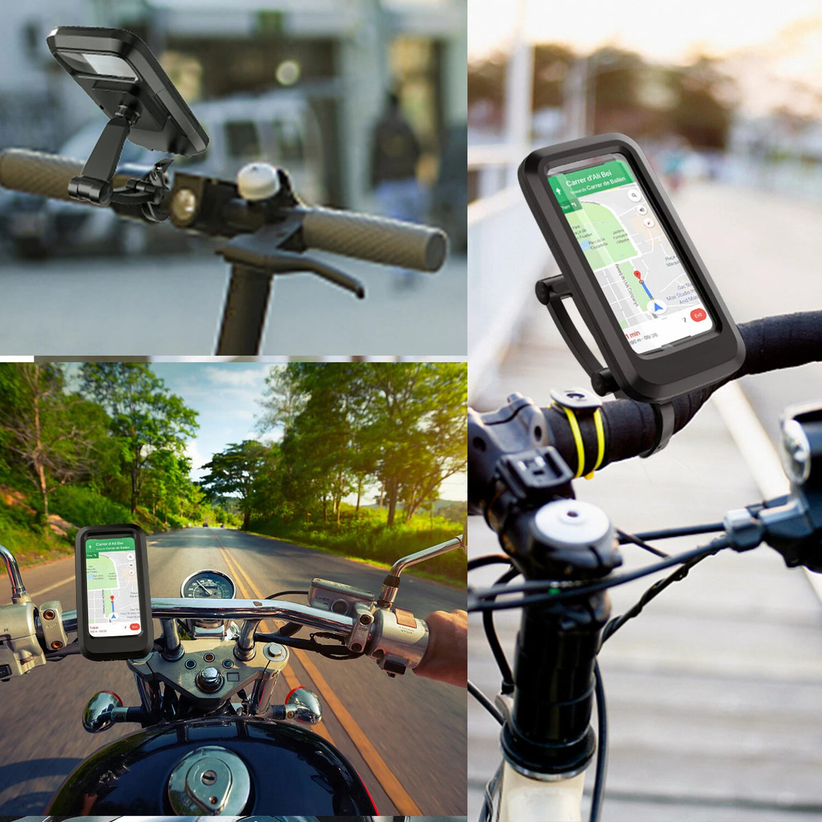Adjustable Waterproof Motorcycle & Bicycle Phone Holder Case