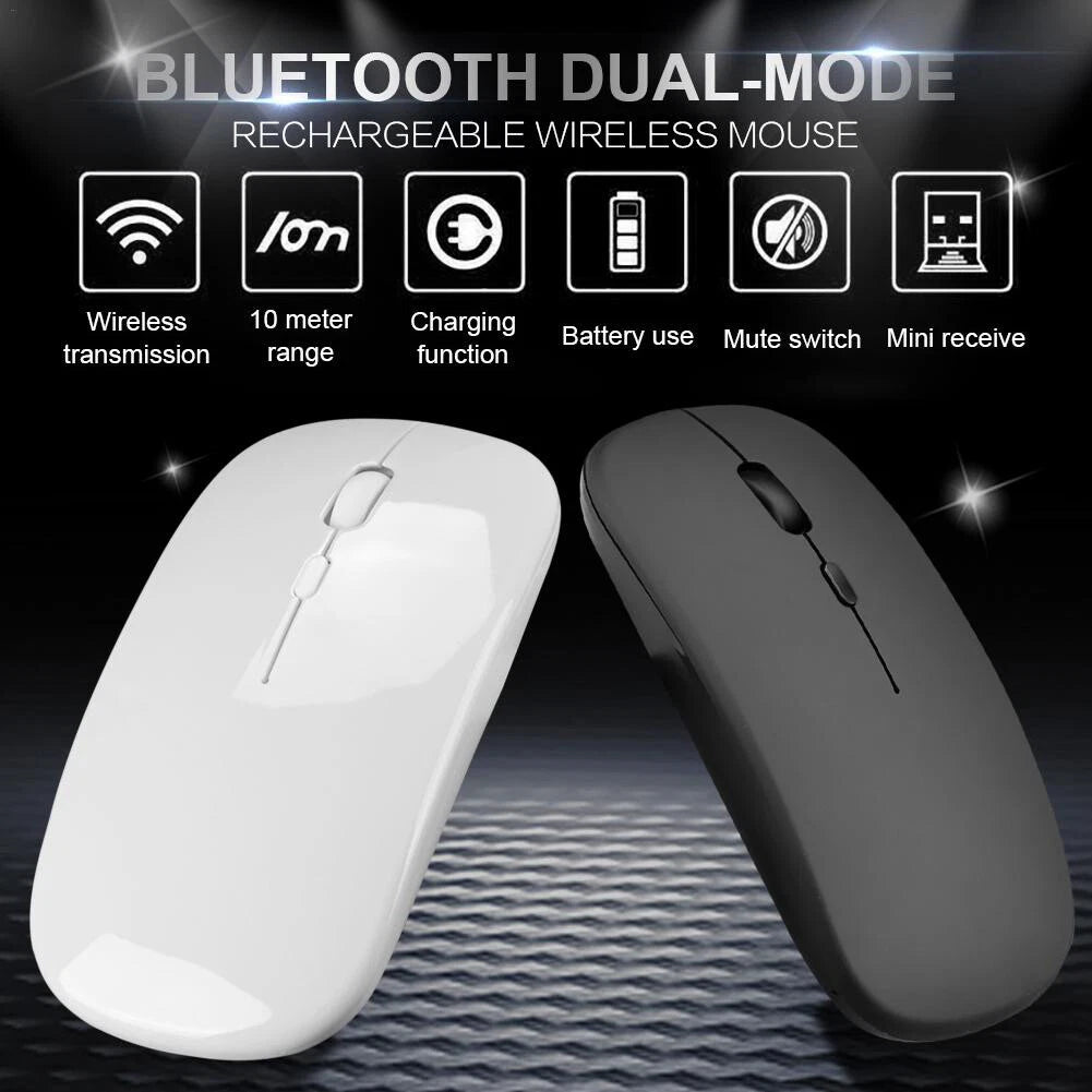 Rechargeable 2.4GHz Wireless Bluetooth Ultra-Thin Mouse