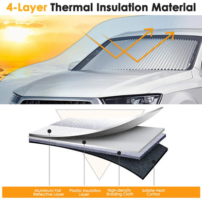 Retractable Car Windshield Sun Shade