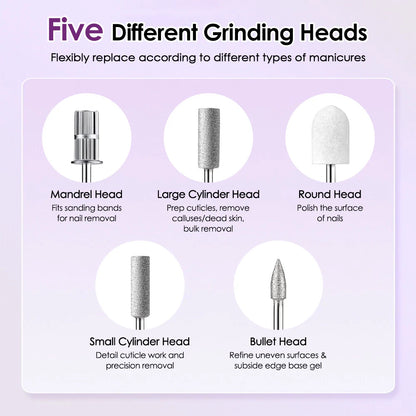 2-IN-1 Electric Nail Drill Kit with LED Light – Salon-Perfect Nails Anytime, Anywhere!