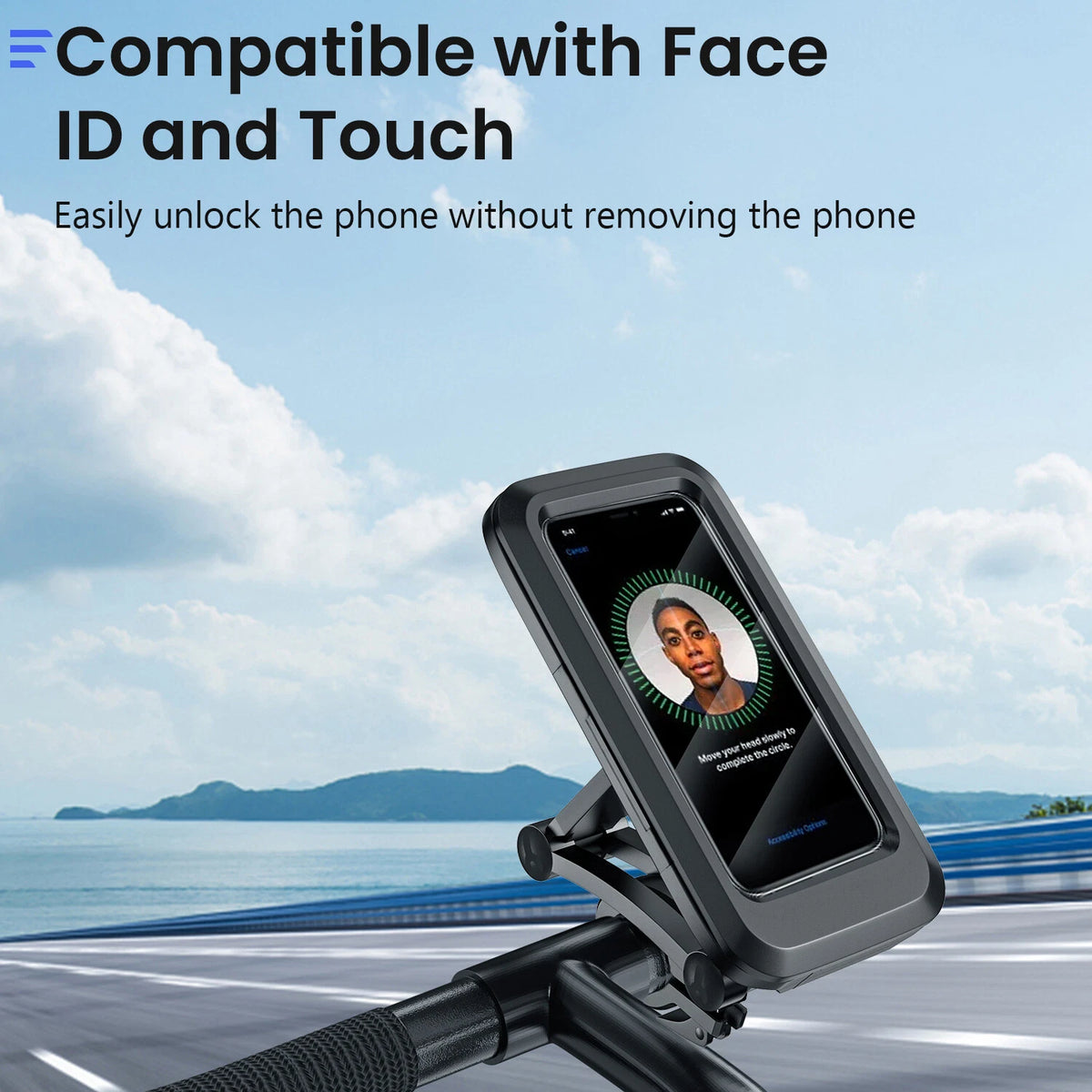 Adjustable Waterproof Motorcycle & Bicycle Phone Holder Case