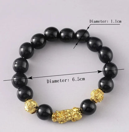 Black Obsidian Piyao Wealth Bracelet