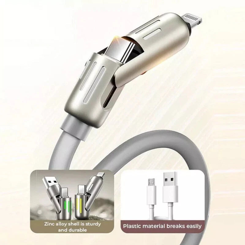 4-in-1 Fast Charging Cable 240W for iPhone and Android