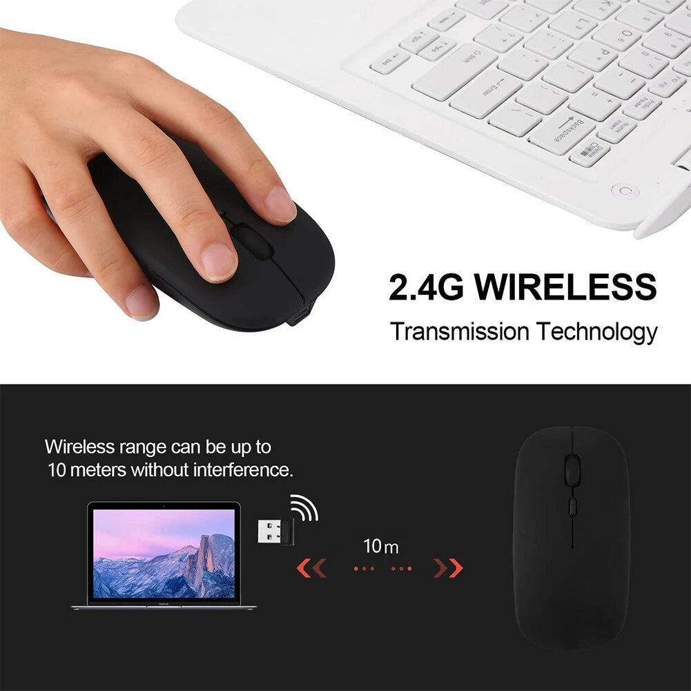 Rechargeable 2.4GHz Wireless Bluetooth Ultra-Thin Mouse